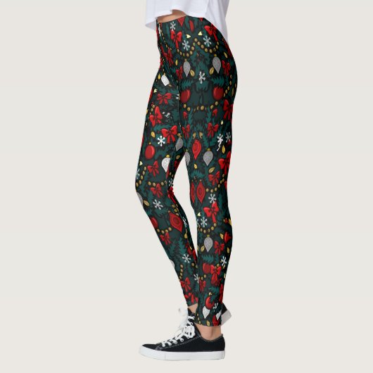 Weihnachts-Leggings Weihnachtsbaumkostüme Pants Leggings (Links)