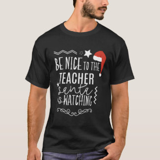 Weihnachts-Lehrer Geschenk nett an den Lehrer Sant T-Shirt