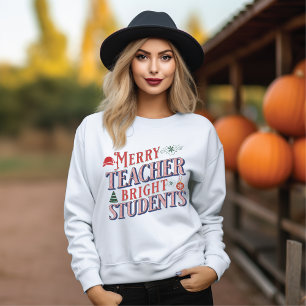 Weihnachts-Lehrer-Merry und hell-lustig Sweatshirt