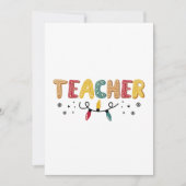 Weihnachts-Lehrerin Dankeskarte (Vorderseite)