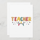 Weihnachts-Lehrerin Dankeskarte (Vorne/Hinten)