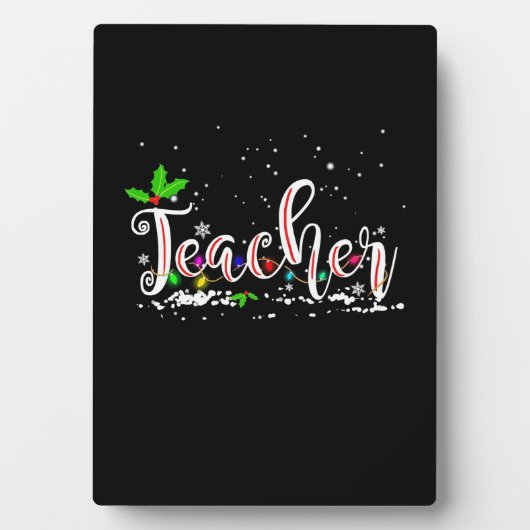 Weihnachts-Lehrerin Fotoplatte (Vorderseite)