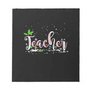 Weihnachts-Lehrerin Notizblock
