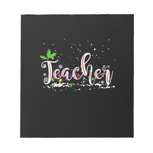 Weihnachts-Lehrerin Notizblock (Vorderseite)