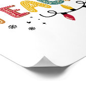 Weihnachts-Lehrerin Poster (Ecke)