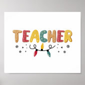 Weihnachts-Lehrerin Poster (Vorne)