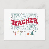 Weihnachts-Lehrerin Postkarte (Vorderseite)