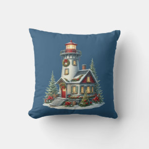 Weihnachts-Leuchtturm-Kissen Kissen