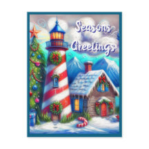 Weihnachts-Leuchtturm Nautical Coastal Mountain