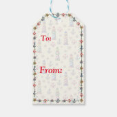 Weihnachts-Leuchtturm Nautical Yellow Geschenkanhänger (Vorderseite)