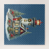 Weihnachts-Leuchtturm Puzzle (Horizontal)