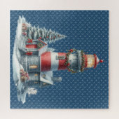 Weihnachts-Leuchtturm Puzzle (Horizontal)
