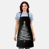 Weihnachts-Leuchtturm Schürze (Getragen)