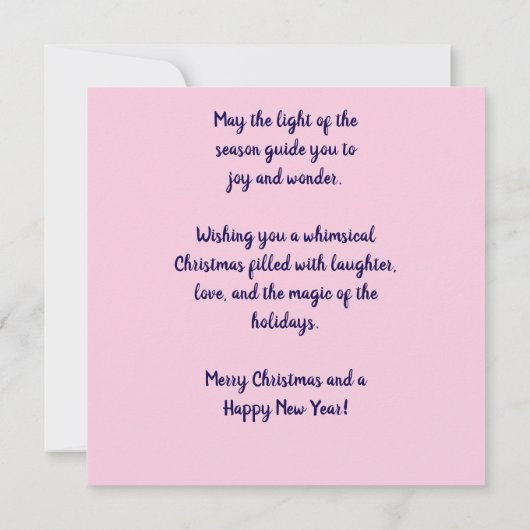 Weihnachts-Leuchtturm Weihnachtskarte (Rückseite)