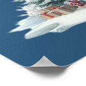 Weihnachts-Leuchtturmposter Poster (Ecke)