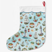 Weihnachts-Leuchtturmschiffe tragen Ihren Namen Großer Weihnachtsstrumpf (Rückseite)