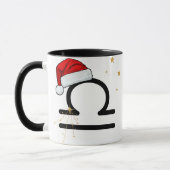 Weihnachts-Libra-Zodiac-Santa-Hut Tasse (Links)