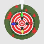 Weihnachts-Lichter auf Punkt! Ornament (Rückseite)