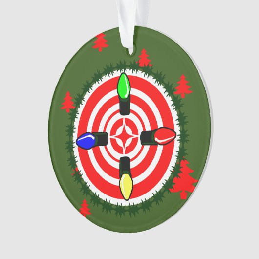 Weihnachts-Lichter auf Punkt! Ornament (Vorderseite)