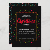 Weihnachts-Lichter frohe Weihnachts-Feier Einladung (Vorne/Hinten)