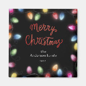 Weihnachts-Lichter Frohe Weihnachtsmagnet Magnet (Vorne)