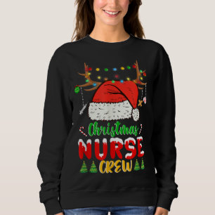 Weihnachts-Lichter Krankenschwester Crew Rentier S Sweatshirt