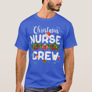 Weihnachts-Lichter Krankenschwester Crew Rentier S T-Shirt