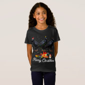 Weihnachts-Lichter Xmas Pajama Raven Animals L T-Shirt (Vorne ganz)