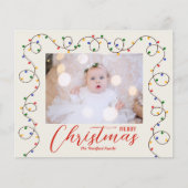 Weihnachts-Lichtstrahl-Fotokarten (Vorderseite)