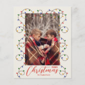 Weihnachts-Lichtstrahl-Fotokarten (Vorderseite)