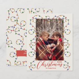 Weihnachts-Lichtstrahl-Fotokarten