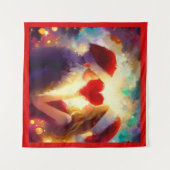 Weihnachts-Liebe 1 Wandteppich (Vorderseite (Horizontal))