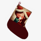 Weihnachts-Liebe 2 Großer Weihnachtsstrumpf (Vorderansicht (hängend))