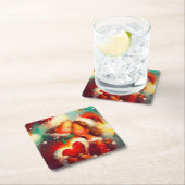 Weihnachts-Liebe 3 Rechteckiger Pappuntersetzer (Vor Ort)