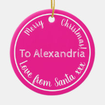 Weihnachts-Liebe aus Personalisiertem Rosa