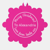 Weihnachts-Liebe aus Personalisiertem Rosa Ornament Karte (Rückseite)