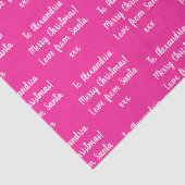 Weihnachts-Liebe aus Personalisiertem Rosa Seidenpapier (Detail)
