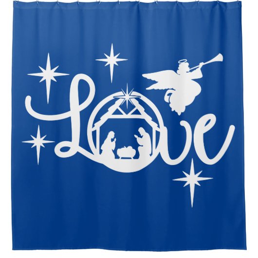 Weihnachts-Liebe Duschvorhang (Vorderseite)