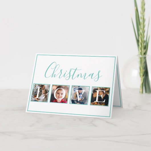 Weihnachts-Liebe Foto Weihnachtskrippe Weihnachtsk Feiertagskarte (Vorderseite)
