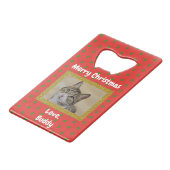 Weihnachts-Liebe Hund Katze Vater Haustier Foto Geldbeutel Flaschenöffner (Vorderseite Schrägansicht)