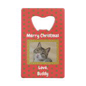 Weihnachts-Liebe Hund Katze Vater Haustier Foto Geldbeutel Flaschenöffner (Rückseite)