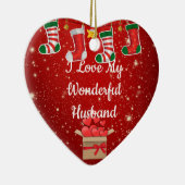 Weihnachts-Liebe Husband Keramik Ornament (Rechts)