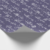 Weihnachts-LIEBE in Schneeflocken-Umschlagpapier Geschenkpapier (Ecke)