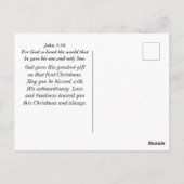 Weihnachts-Liebe ist Geboren John 3:16 Postkarte (Rückseite)
