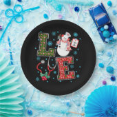 Weihnachts-Liebe Krankenschwester Niedlich Medical Pappteller (Party)