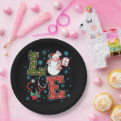 Weihnachts-Liebe Krankenschwester Niedlich Medical Pappteller (Party)