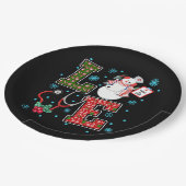 Weihnachts-Liebe Krankenschwester Niedlich Medical Pappteller (Schrägansicht)