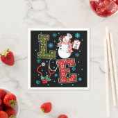Weihnachts-Liebe Krankenschwester Niedlich Medical Serviette (Beispiel)