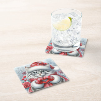 Weihnachts-Liebe Rechteckiger Pappuntersetzer