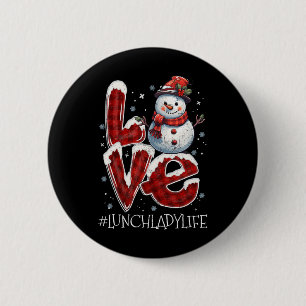 Weihnachts-Liebe Snowman Mittag Lady Life Fun Xmas Button